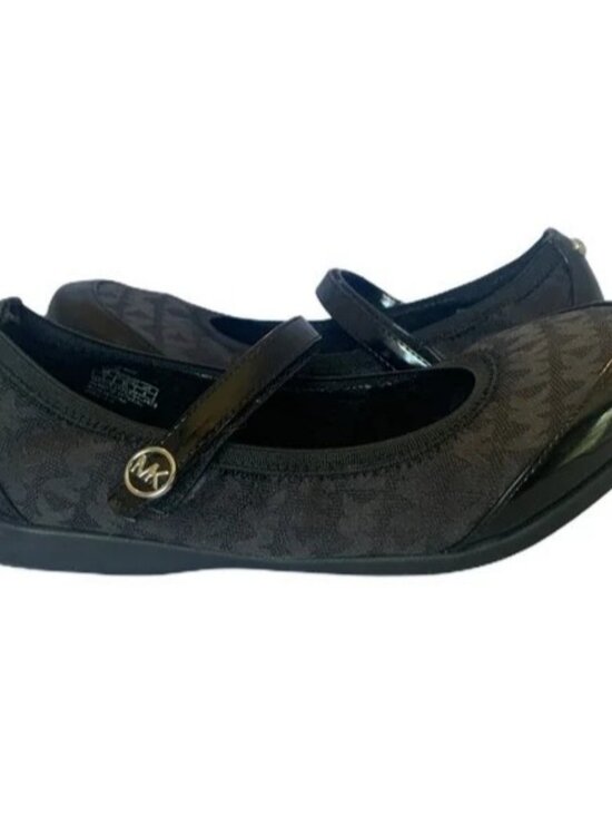 Michael Kors Shoes - Michael Kors Amber Meg Black Leather Ballerina Flats Mary Janes Bucked size 36